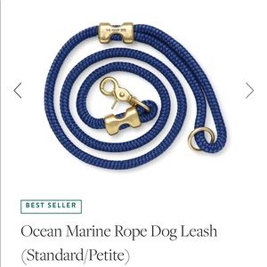 Foggy Dog Navy Rope Leash, 4ft, standard size